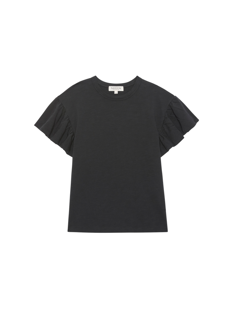 Nation Los Angeles Camille Ruffle Tee