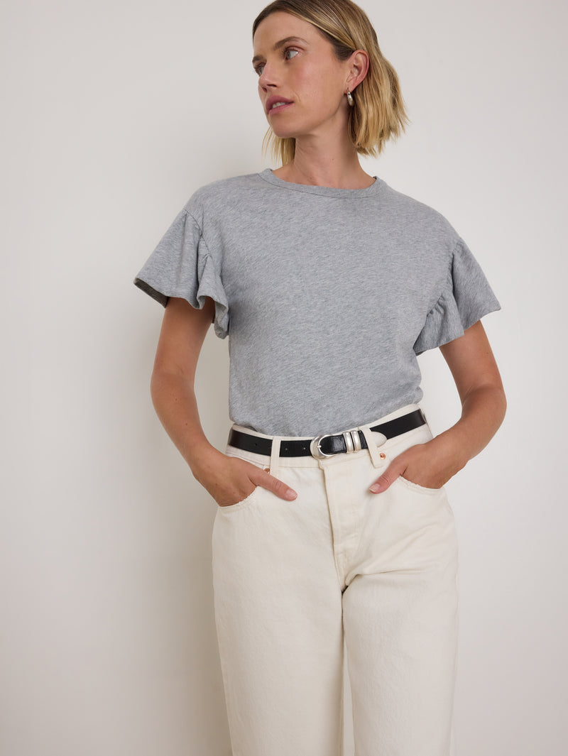 Nation Los Angeles Camille Ruffle Tee