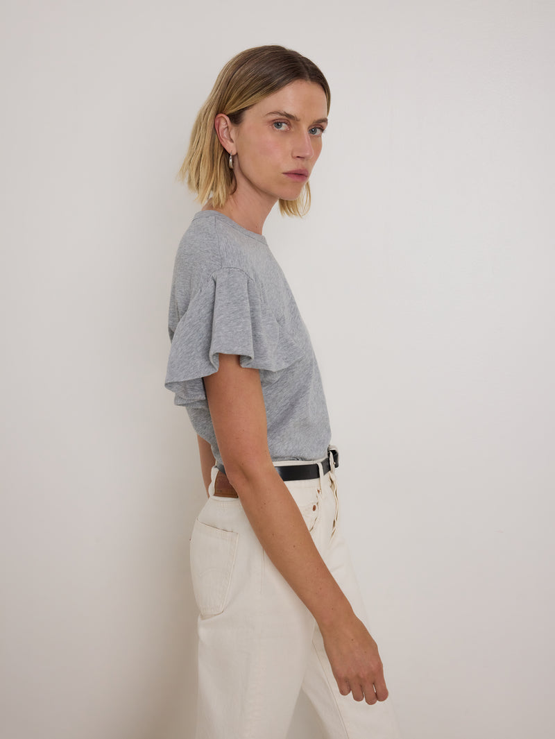 Nation Los Angeles Camille Ruffle Tee