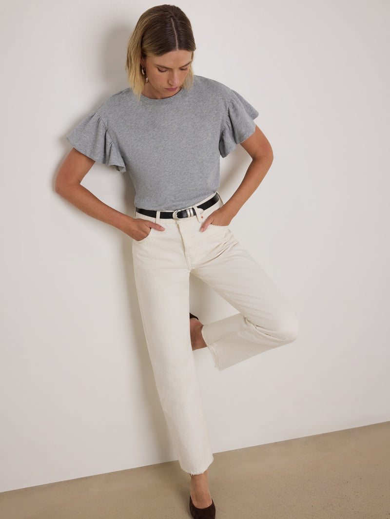 Nation Los Angeles Camille Ruffle Tee