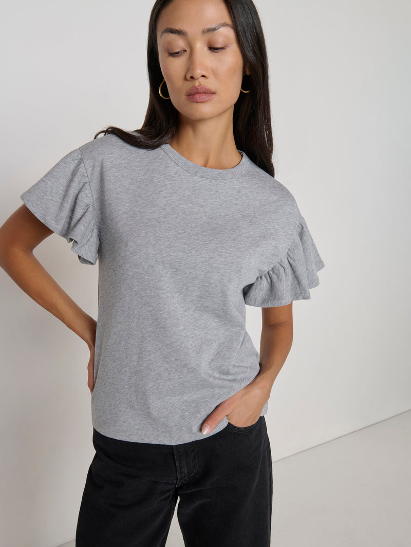 Nation Los Angeles Camille Ruffle Tee