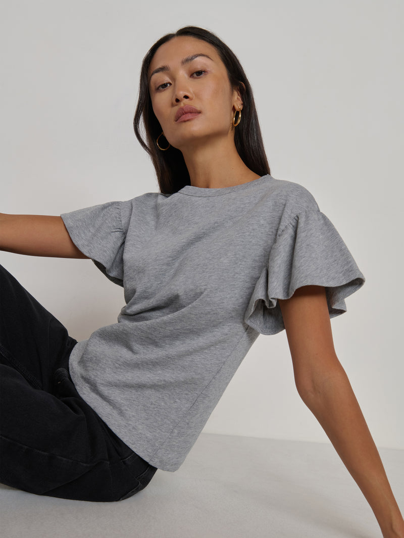 Nation Los Angeles Camille Ruffle Tee