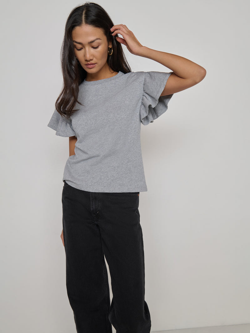 Nation Los Angeles Camille Ruffle Tee