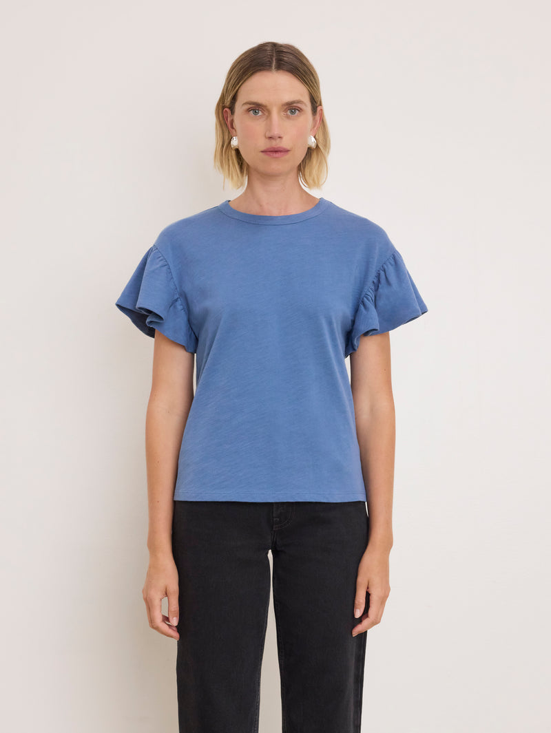 Nation Los Angeles Camille Ruffle Tee