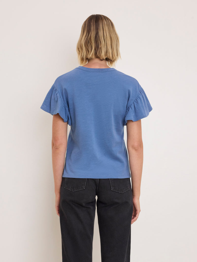 Nation Los Angeles Camille Ruffle Tee