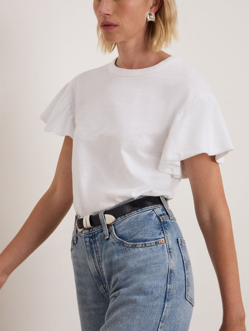 Nation Los Angeles Camille Ruffle Tee