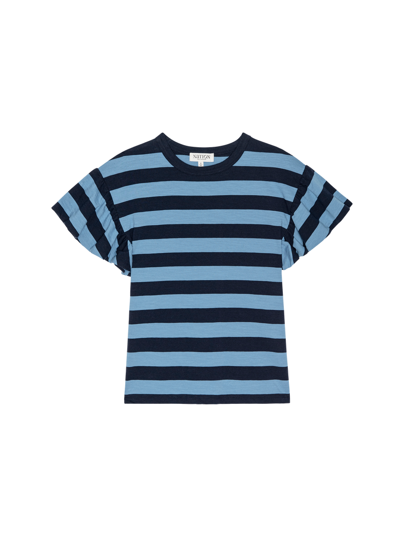 Nation Los Angeles Camille Ruffle Tee