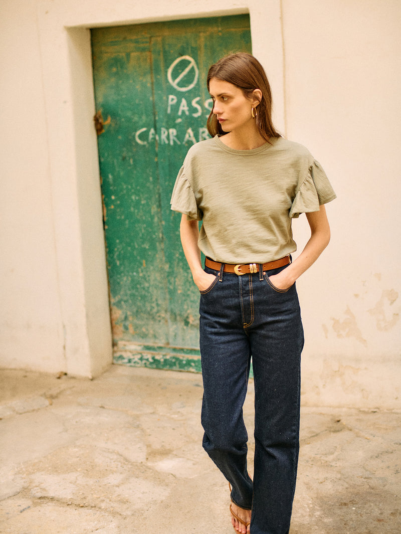 Nation Los Angeles Camille Ruffle Tee