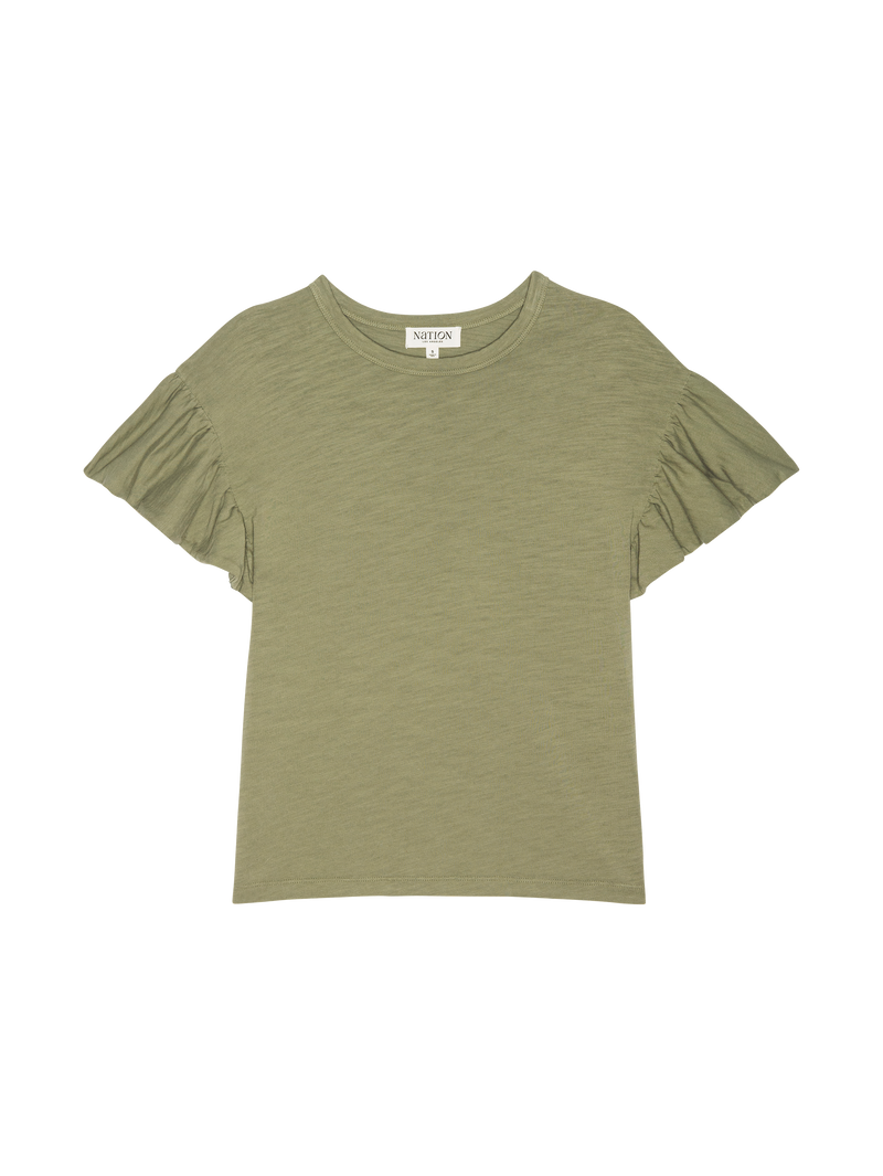 Nation Los Angeles Camille Ruffle Tee