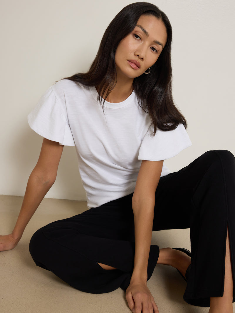 Nation Los Angeles Camille Ruffle Tee