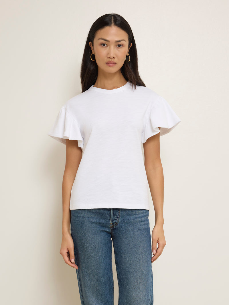 Nation Los Angeles Camille Ruffle Tee