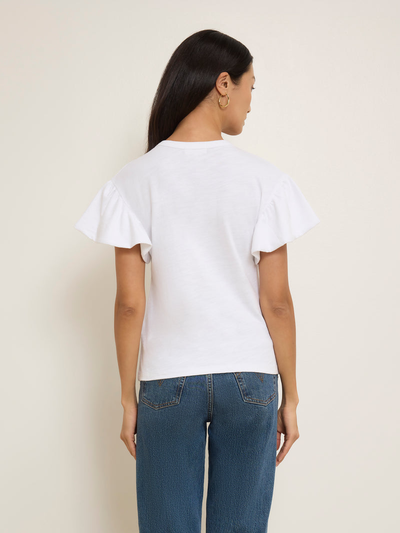 Nation Los Angeles Camille Ruffle Tee