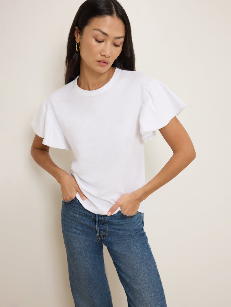 Nation Los Angeles Camille Ruffle Tee