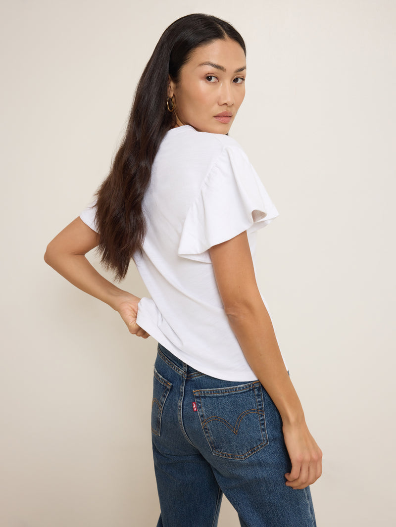 Nation Los Angeles Camille Ruffle Tee