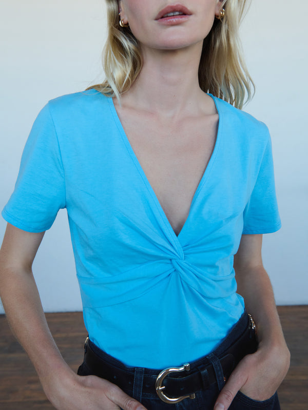 Nation Los Angeles Caprice Twisted Cap Sleeve Top