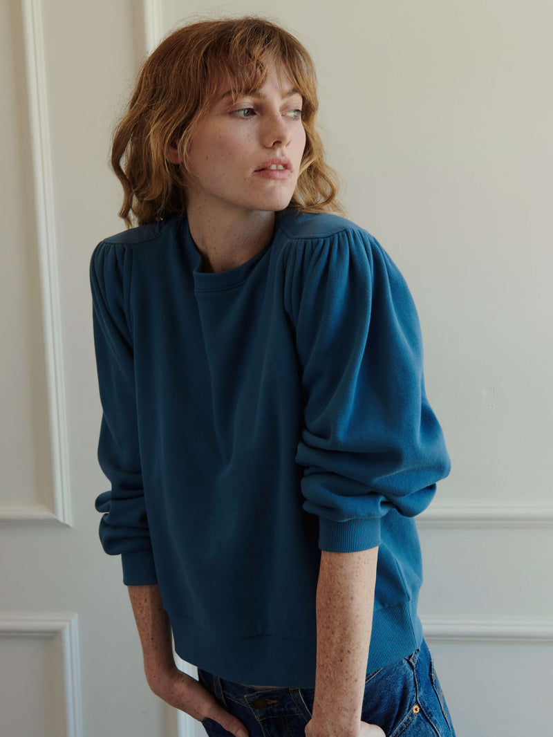 NATION LTD Carole Sweatshirt With Shoulder Detail