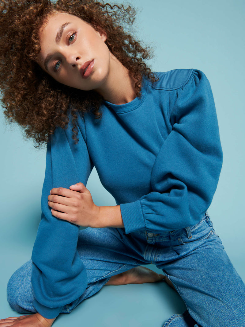 NATION LTD Carole Sweatshirt With Shoulder Detail