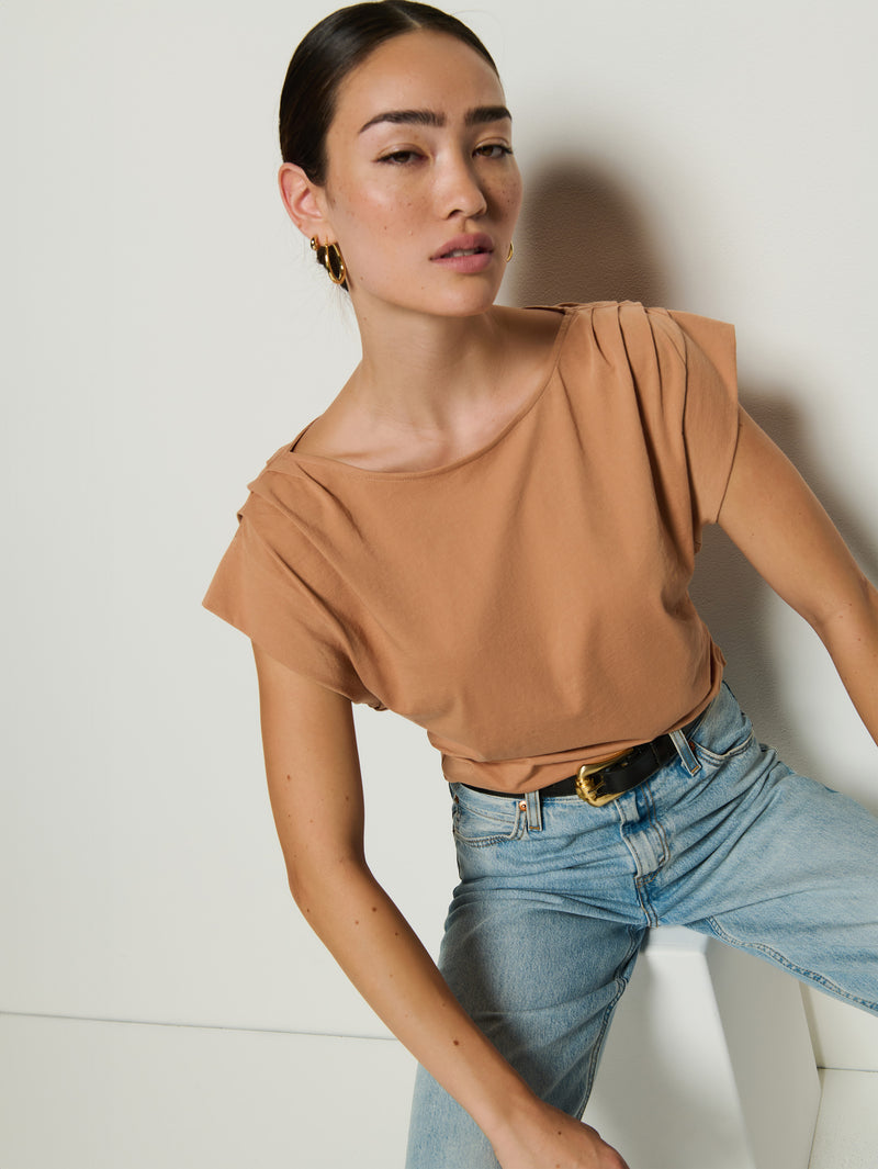 Nation Los Angeles Cerre Cap Sleeve Tee