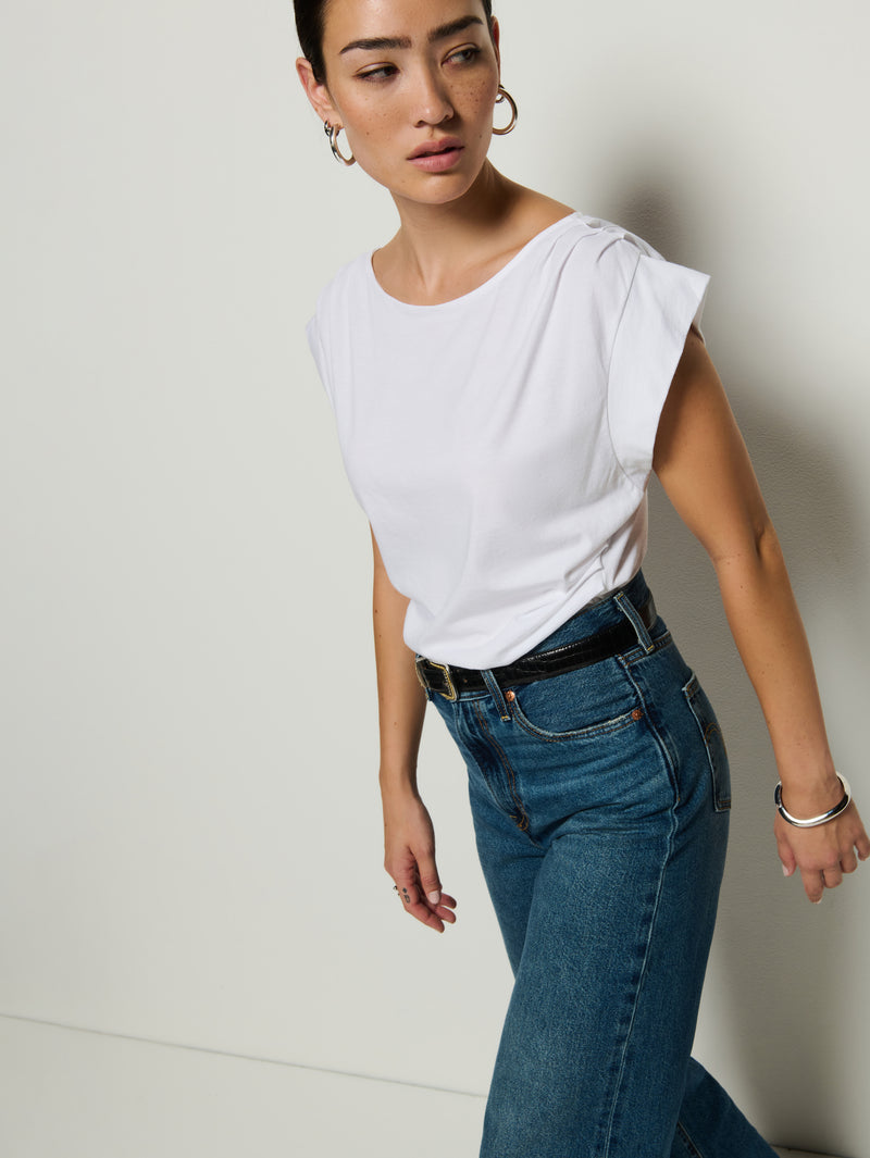 Nation Los Angeles Cerre Cap Sleeve Tee