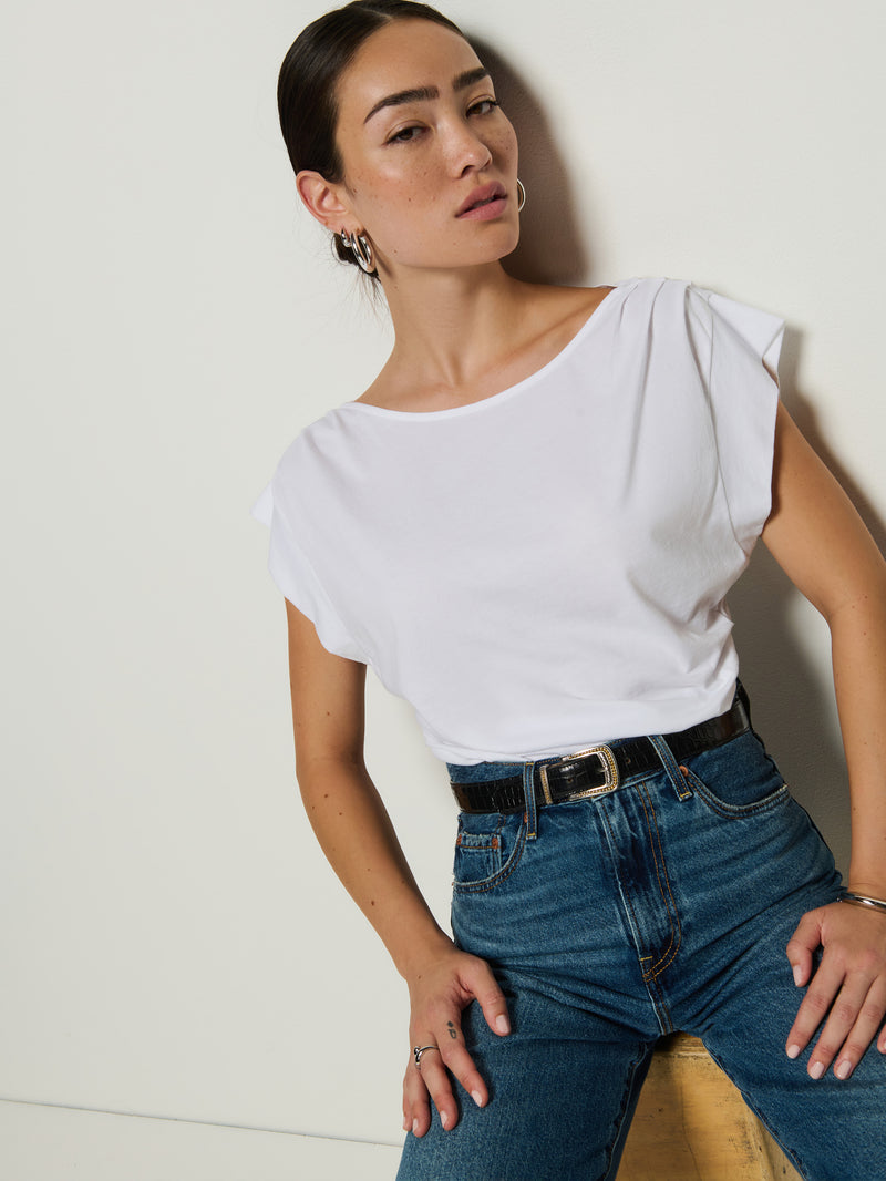 Nation Los Angeles Cerre Cap Sleeve Tee