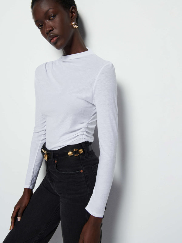 NATION LTD Charlotte Asymmetric Gathered Top