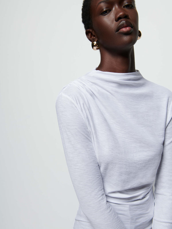 NATION LTD Charlotte Asymmetric Gathered Top