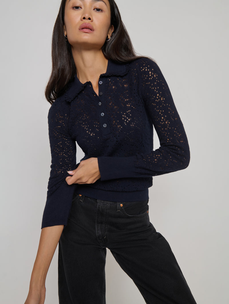 Nation Los Angeles Chloe Lace Sweater