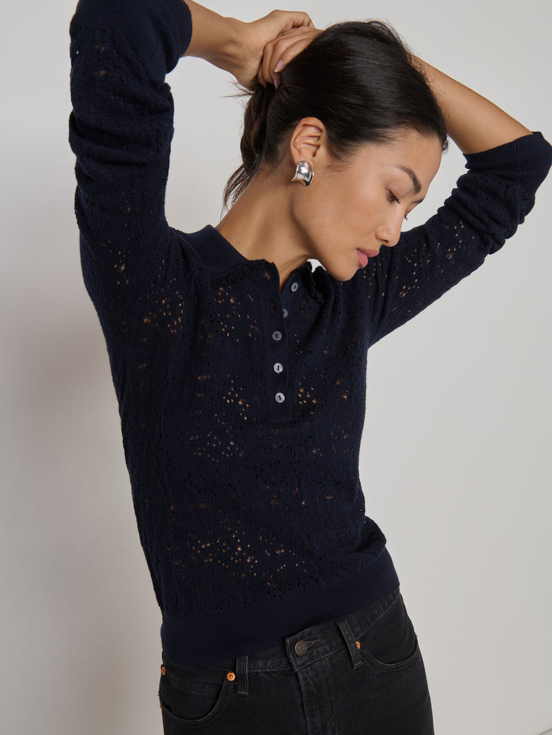 Nation Los Angeles Chloe Lace Sweater