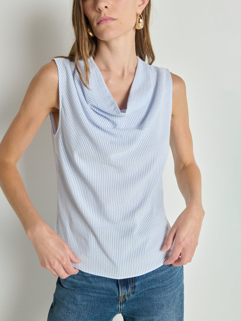 Nation Los Angeles Cille Cowl Neck Tank