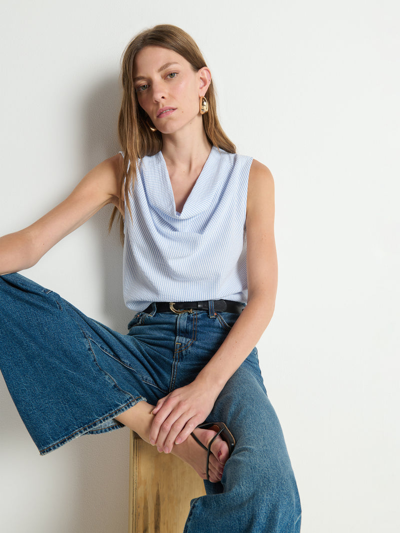 Nation Los Angeles Cille Cowl Neck Tank