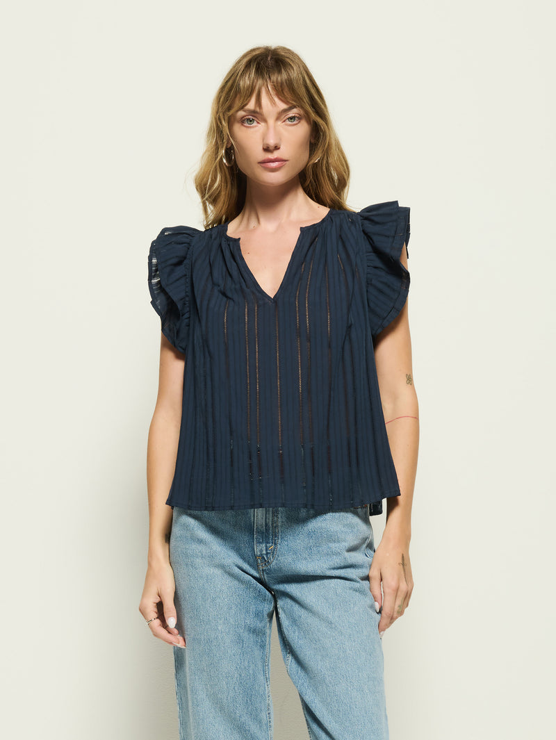 Nation Los Angeles Claudia Flutter Top