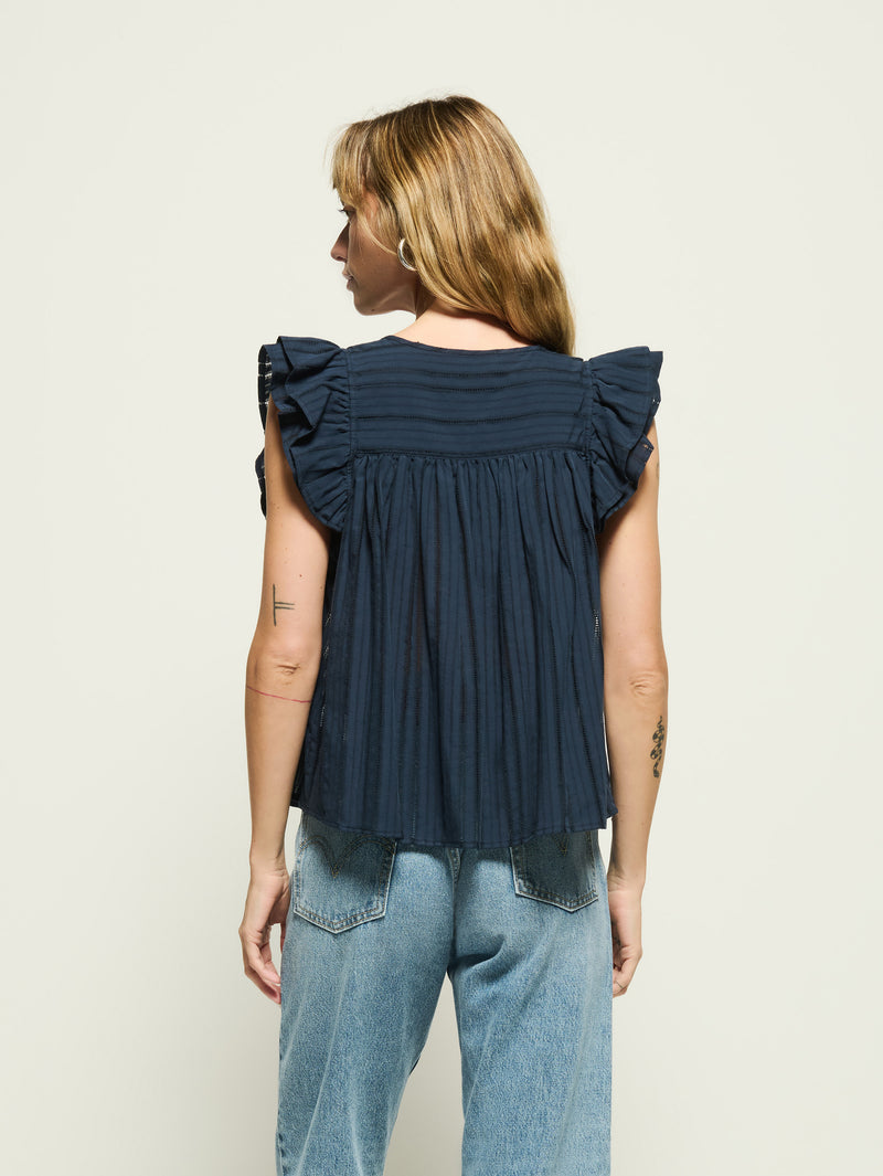 Nation Los Angeles Claudia Flutter Top