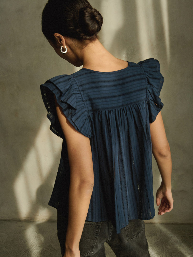 Nation Los Angeles Claudia Flutter Top