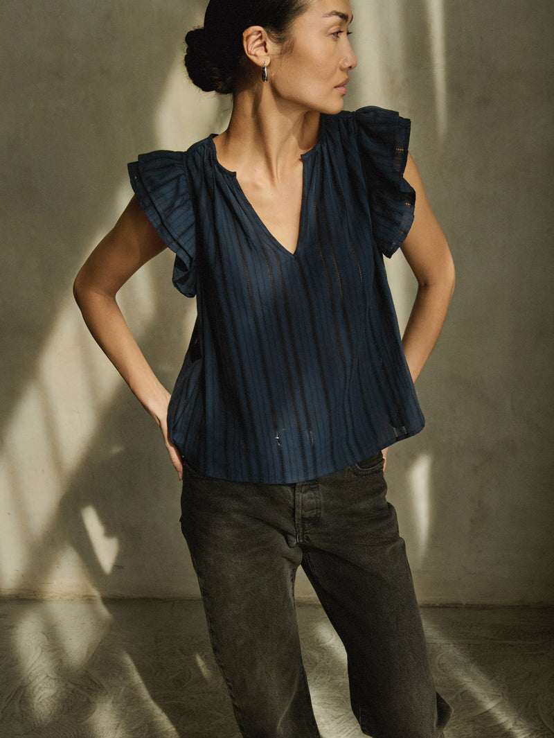 Nation Los Angeles Claudia Flutter Top