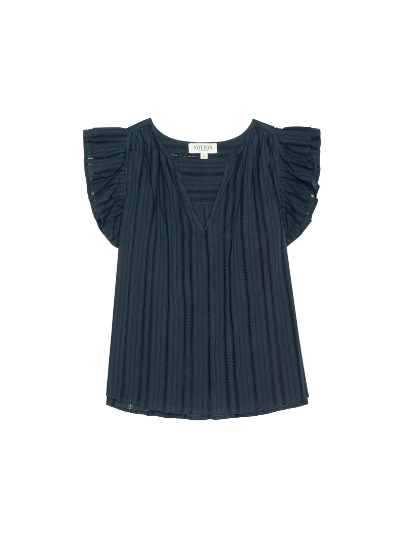 Nation Los Angeles Claudia Flutter Top