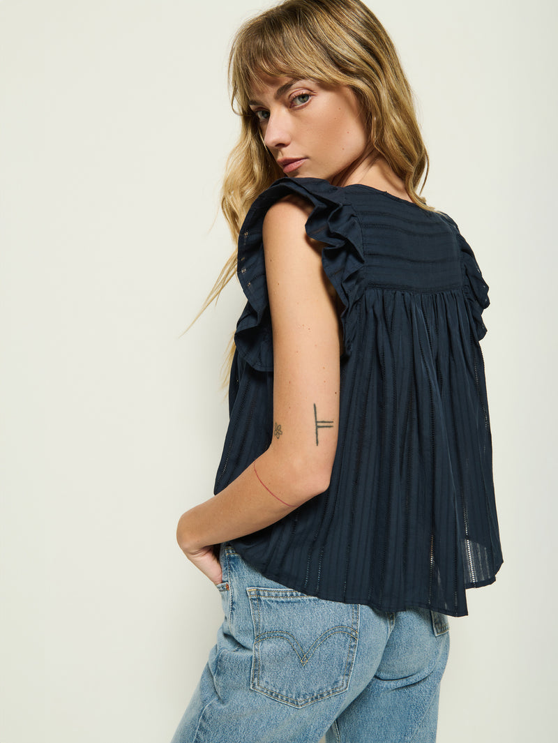 Nation Los Angeles Claudia Flutter Top