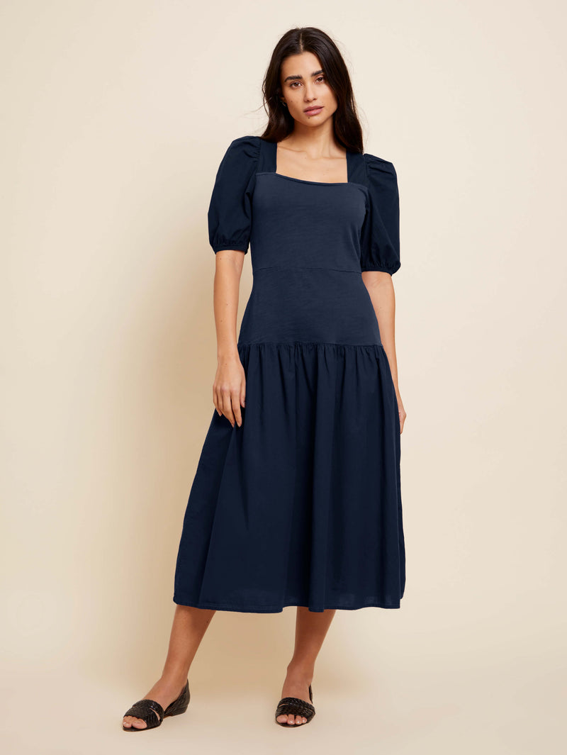 NATION LTD Cordelia Lace Up Midi Dress