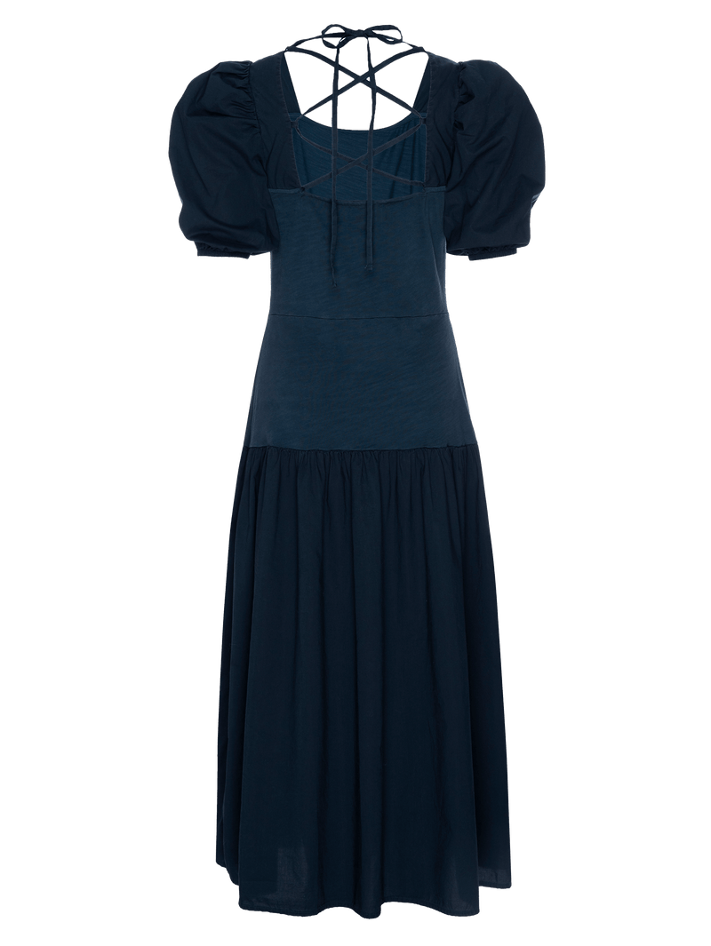 NATION LTD Cordelia Lace Up Midi Dress