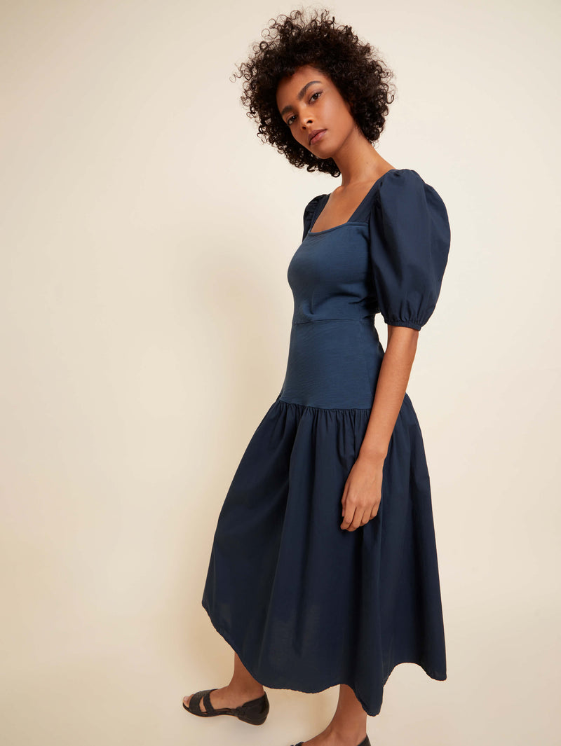 NATION LTD Cordelia Lace Up Midi Dress