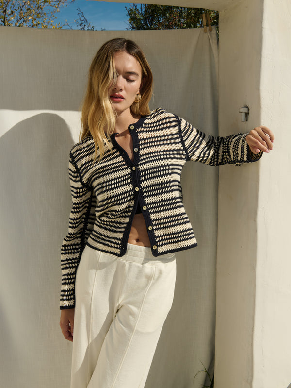 Nation Los Angeles Courtney Crochet Cardigan