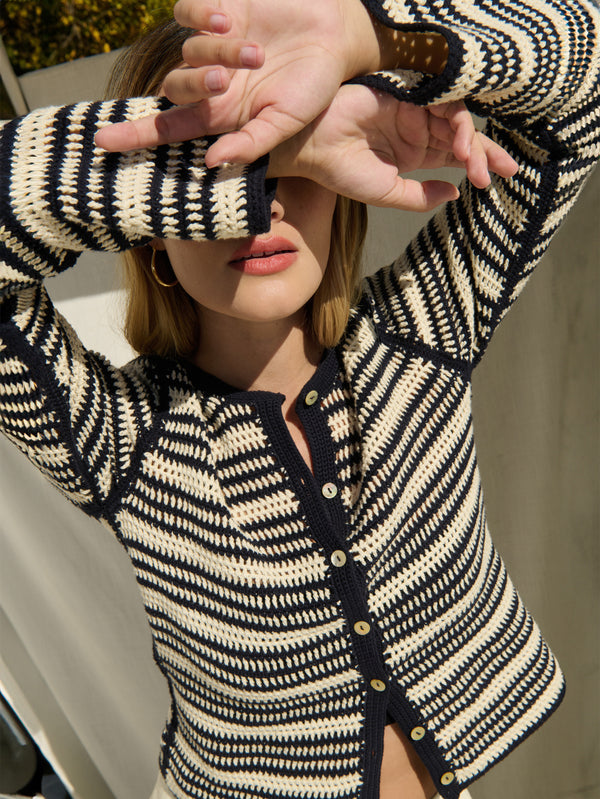 Nation Los Angeles Courtney Crochet Cardigan