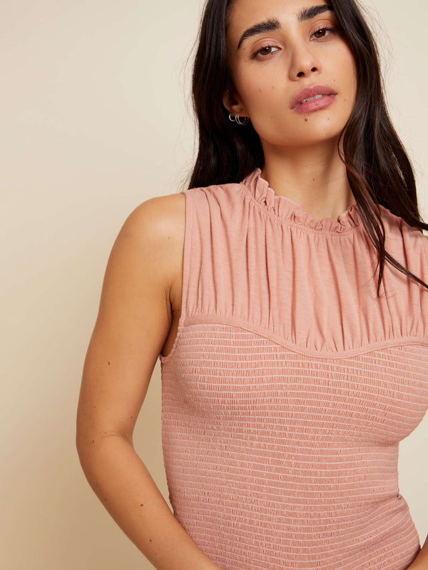 NATION LTD Cynthia Smocked + Layered Tank