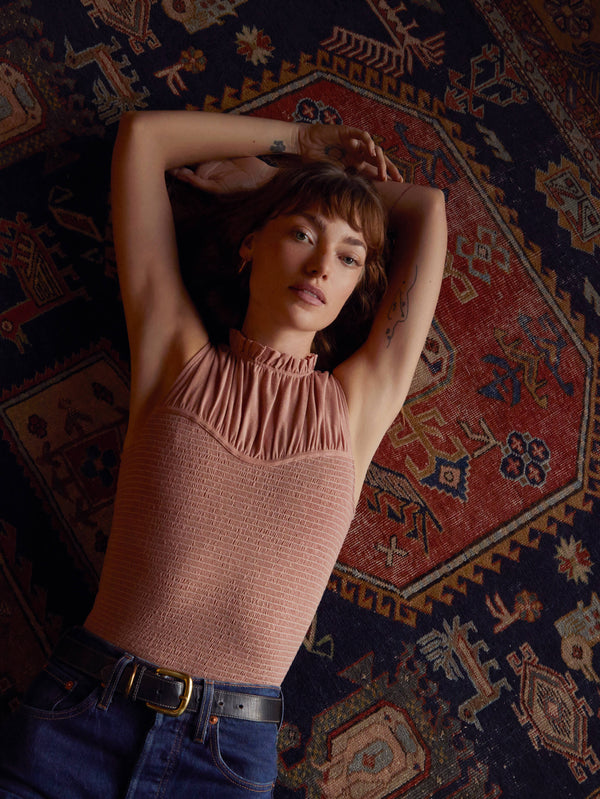 NATION LTD Cynthia Smocked + Layered Tank