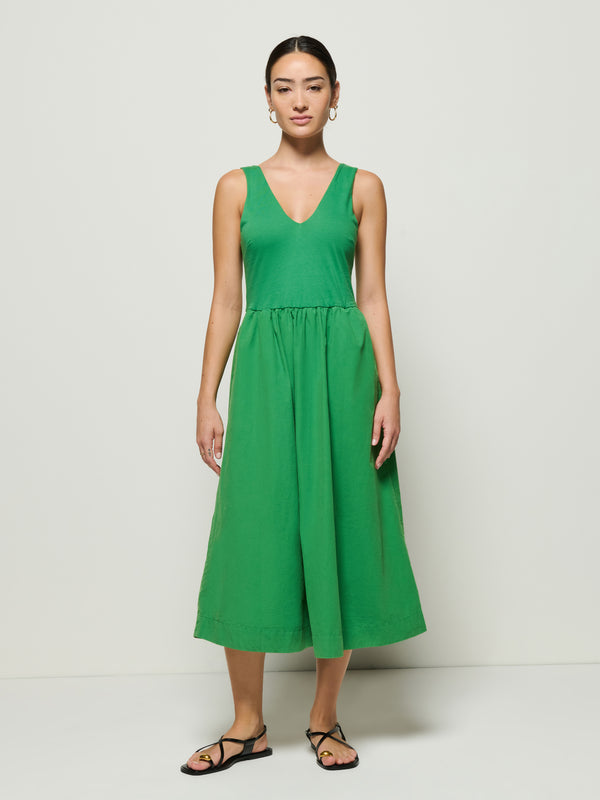 Nation Los Angeles Daria V-Neck Midi Dress