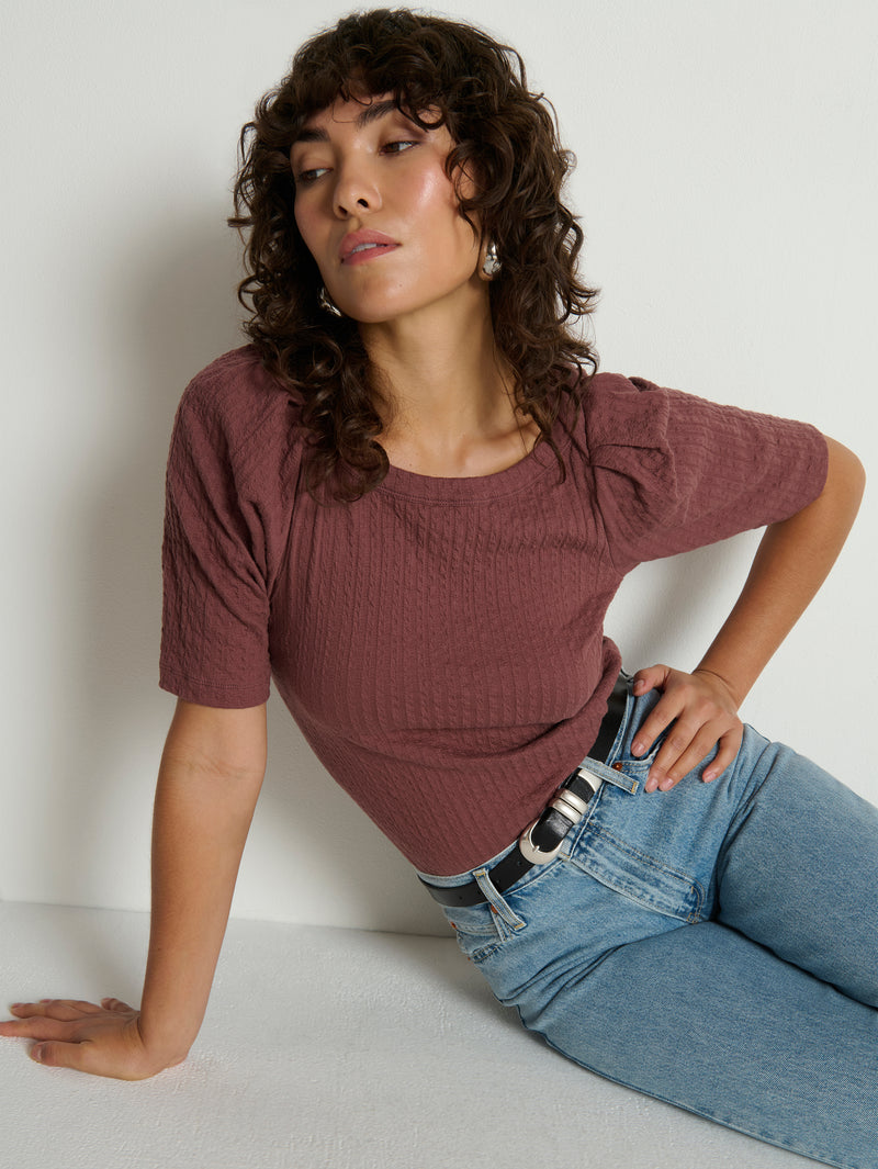 Nation Los Angeles Deana Textured Tee