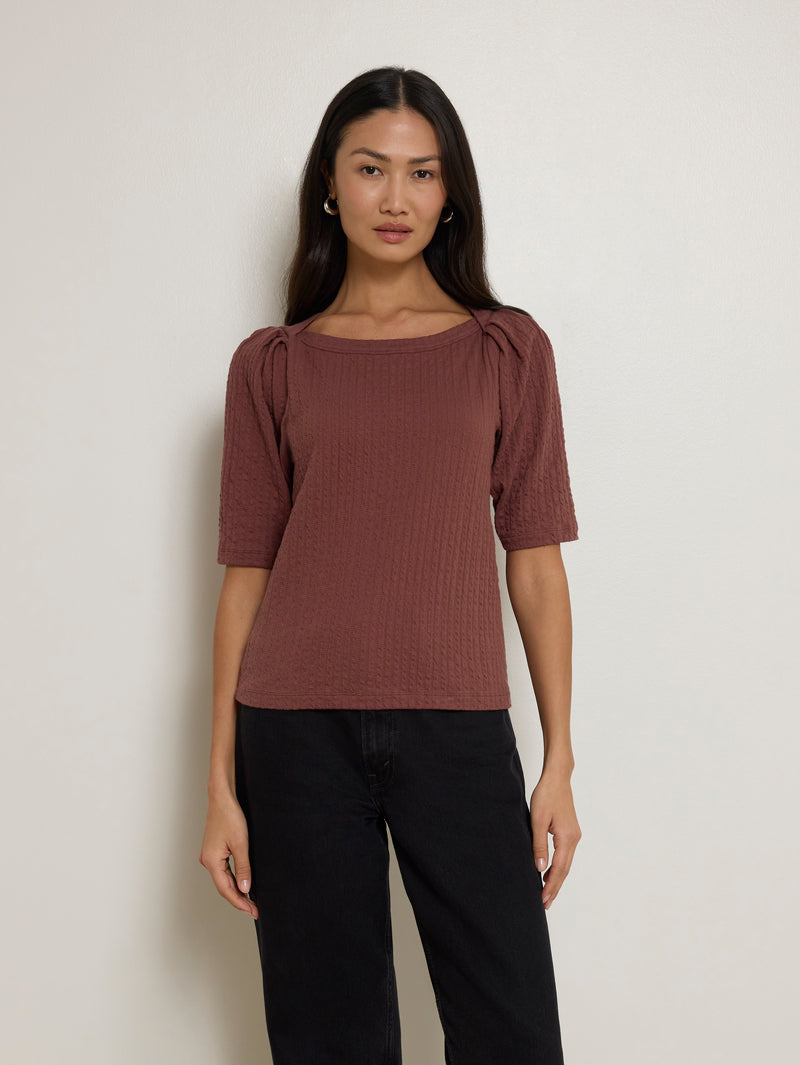 Nation Los Angeles Deana Textured Tee