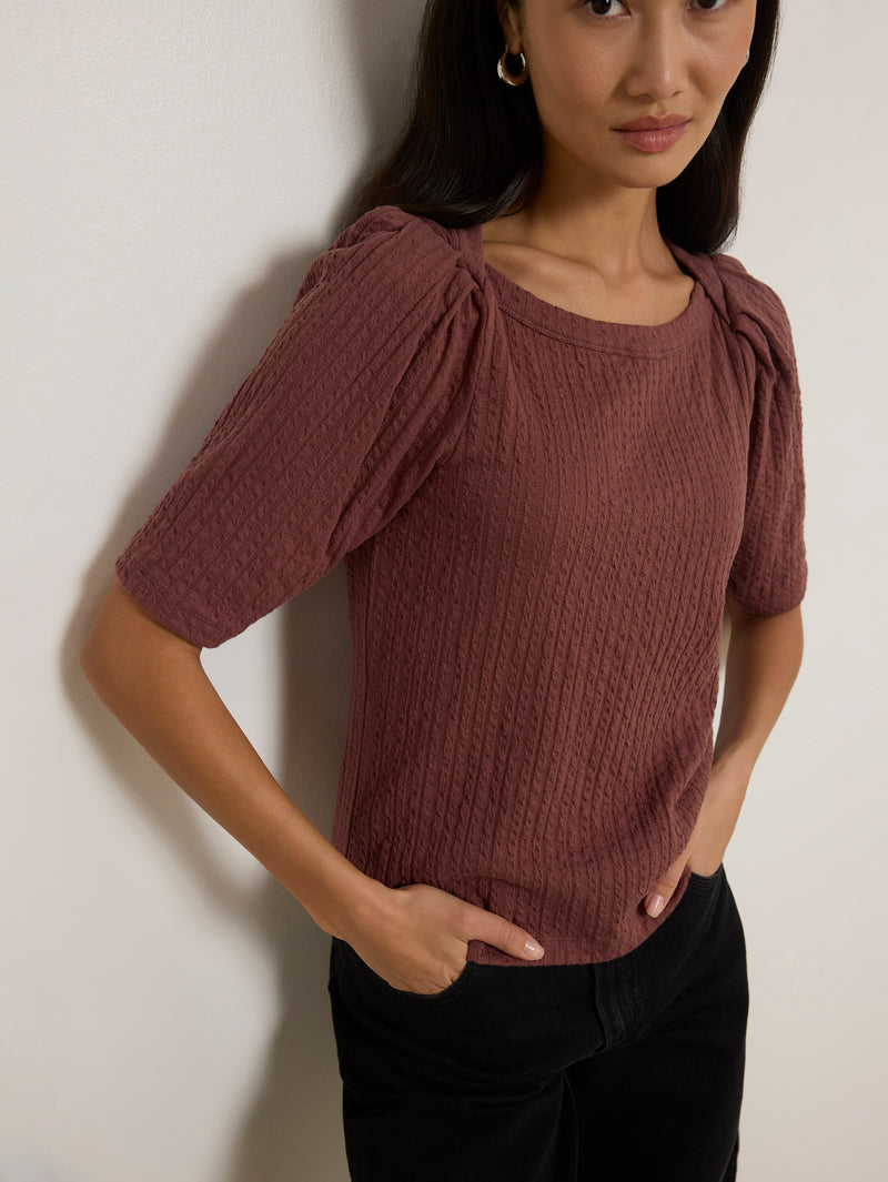 Nation Los Angeles Deana Textured Tee