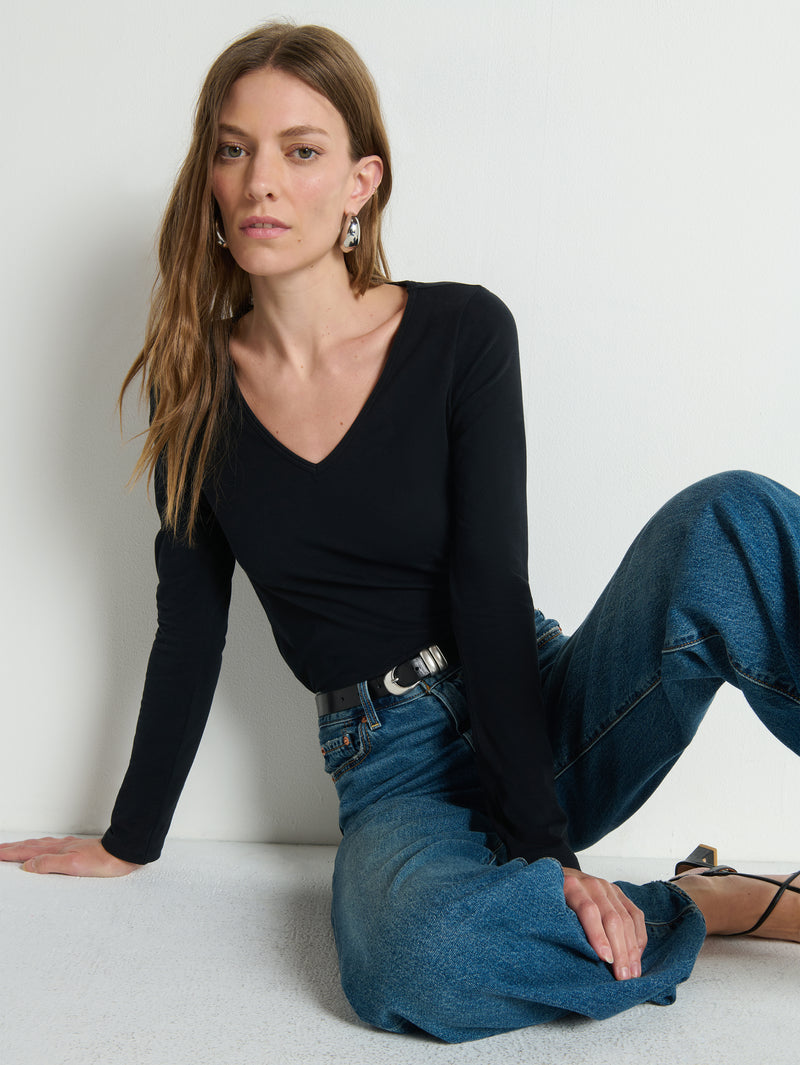 Nation Los Angeles Demi V-Neck Top
