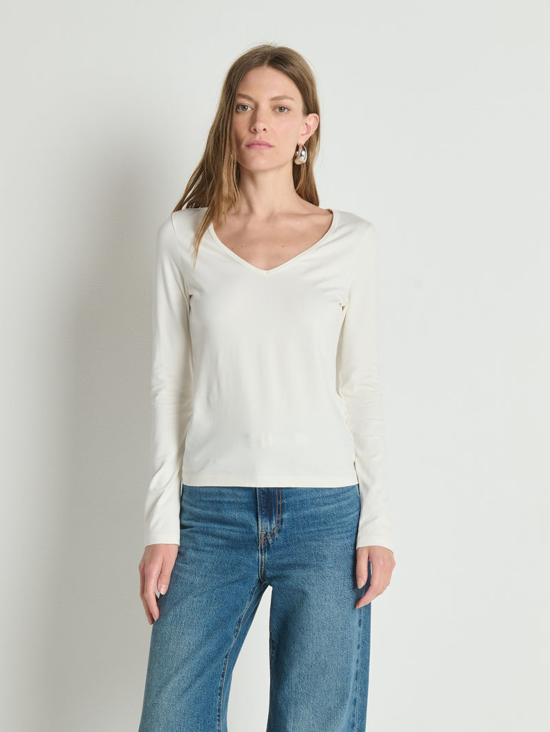 Nation Los Angeles Demi V-Neck Top