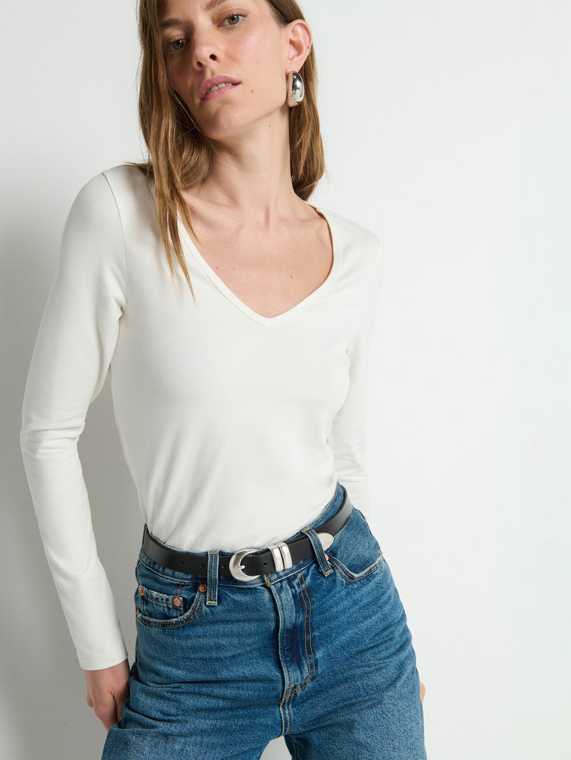 Nation Los Angeles Demi V-Neck Top
